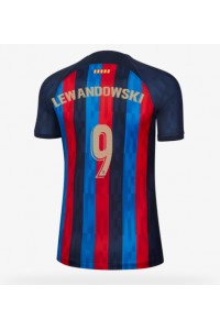 Barcelona Robert Lewandowski #9 Fotballdrakt Hjemme Klær Dame 2022-23 Korte ermer